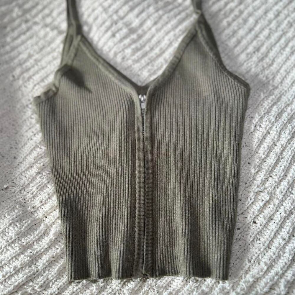 Unbranded Women's Green and Khaki Vest